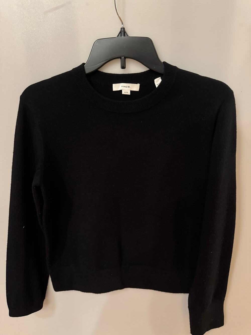 Vince Black Wool & Cashmere Crewneck Sweater - XS